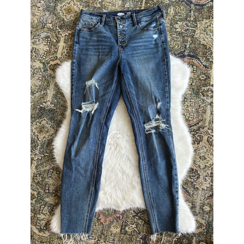 Old navy rockstar super skinny high rise dark‎ wash  women's jeans size 4